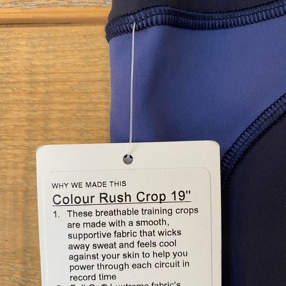 NWT Lululemon | Color Rush Crop Leggings Size 4 - Picture 3 of 6